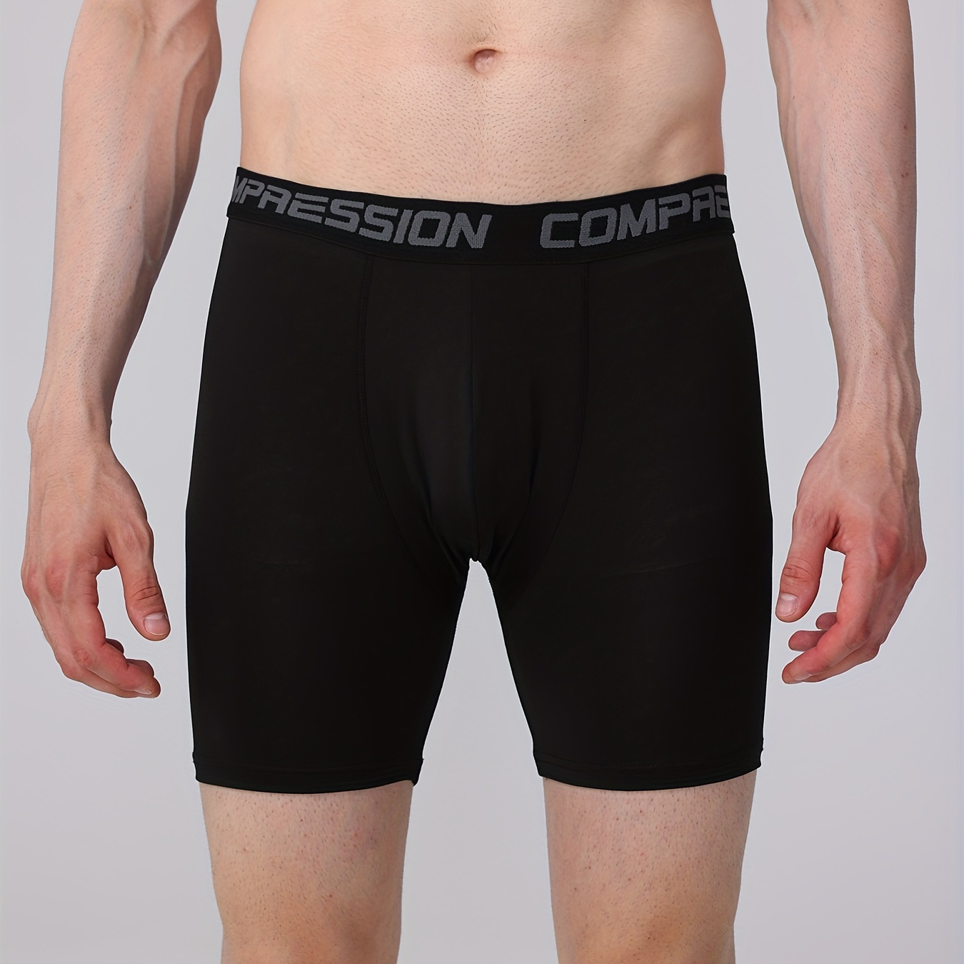 

Men' Breathable Comfy Quick Drying Stretchy Long Boxer Briefs Shorts, Shorts, Swim Trunks Tights