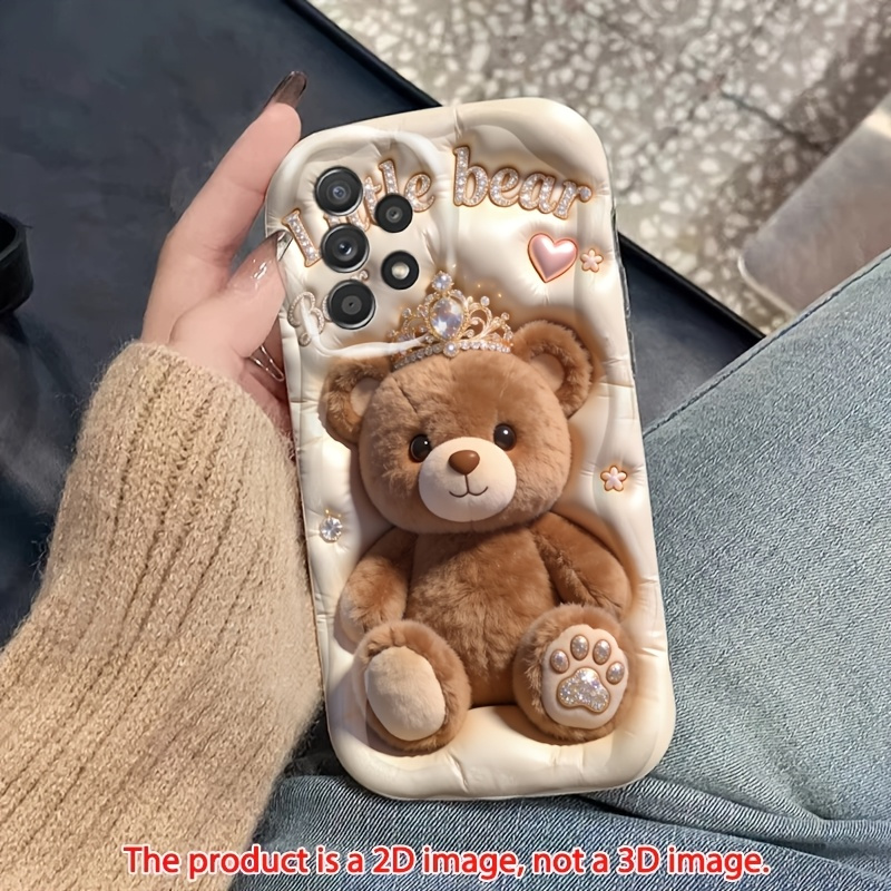TEMU Phone Case: 2d Flat Cute Cartoon Little Bear Protective Phone Case For For Galaxy A73 A72 A71a57 A56 A55 A54 A53 A52 A51 A50 A37 A36 A35 A34 A33