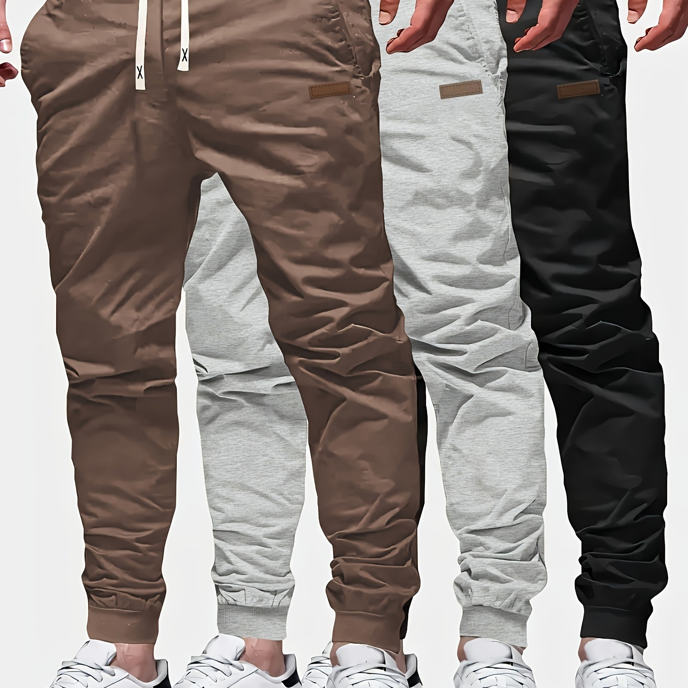 

3pcs Boys Drawstring Sweatpants, Comfortable Waist Pants For And , For