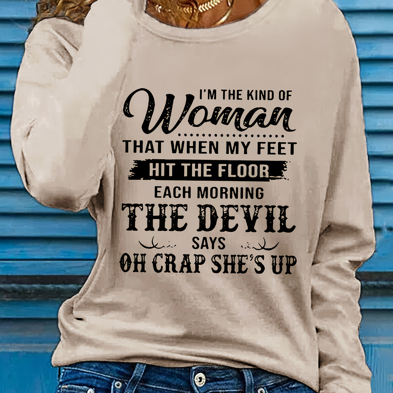 

Women's Long Sleeve T- - , Polyester , , - For And Fall , ,