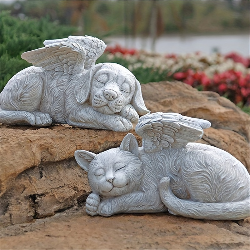 Statue Commémorative pour Animaux de Compagnie, Statue Chat Ange, Mémorial  Chat Pet Ange Statue, Statue Commémorative pour Chat Weatherproof Resin  Statue Décoration de Jardin (11,7 x 6,1 x 5,8 cm) : : Animalerie