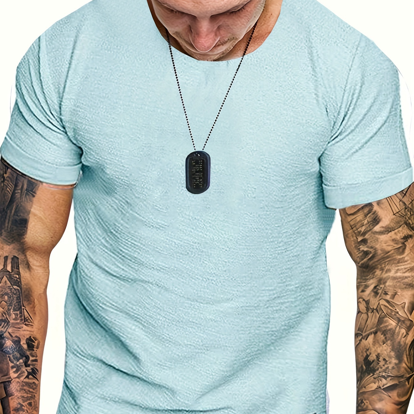 

Men's Athletic Short Sleeve T-shirt, Muscle Fit, Breathable & Lightweight, Loose Fit Training Running Tee, Summer Crew Neck Top For Men