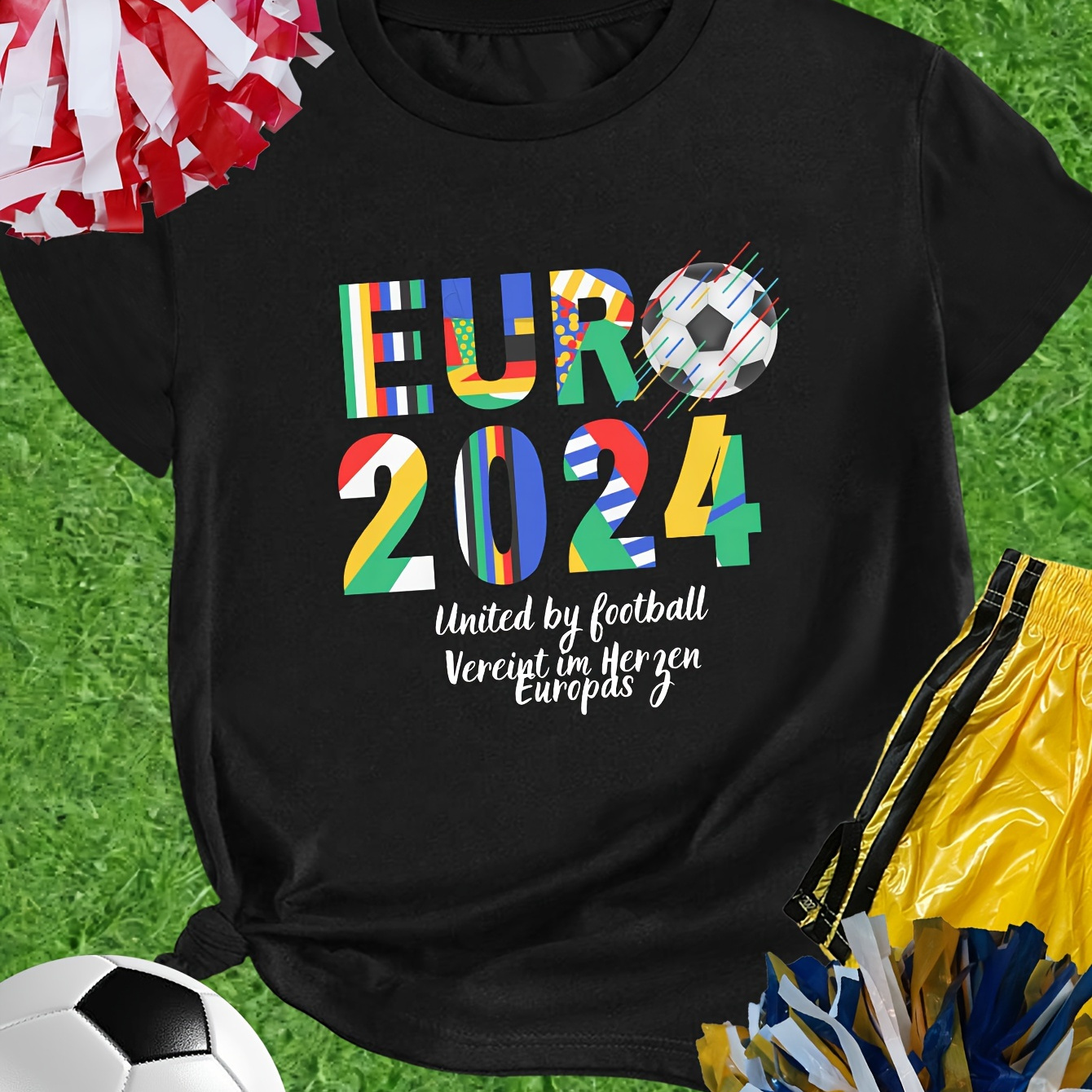 

Euro 2024 Football Sportst-shirt, Euro 2024 Soccer/football Event, Casual Fan Gear