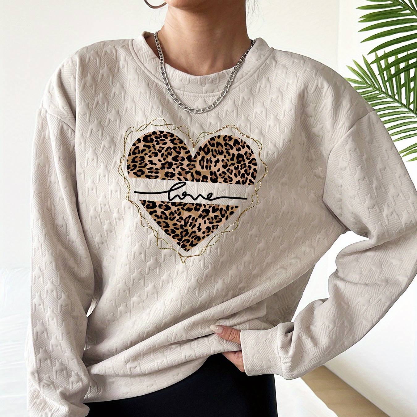 

Plus Size Sweatshirt - , Long Sleeve For Women