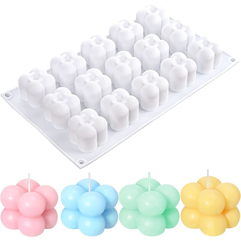 1pc Bubble Candle Molds - Silicone Mold For Candles Making, DIY 3D Moulds  For Soy Wax, Beeswax, Scented Candle, Valentine's Day Gifts (Heart Bubble)