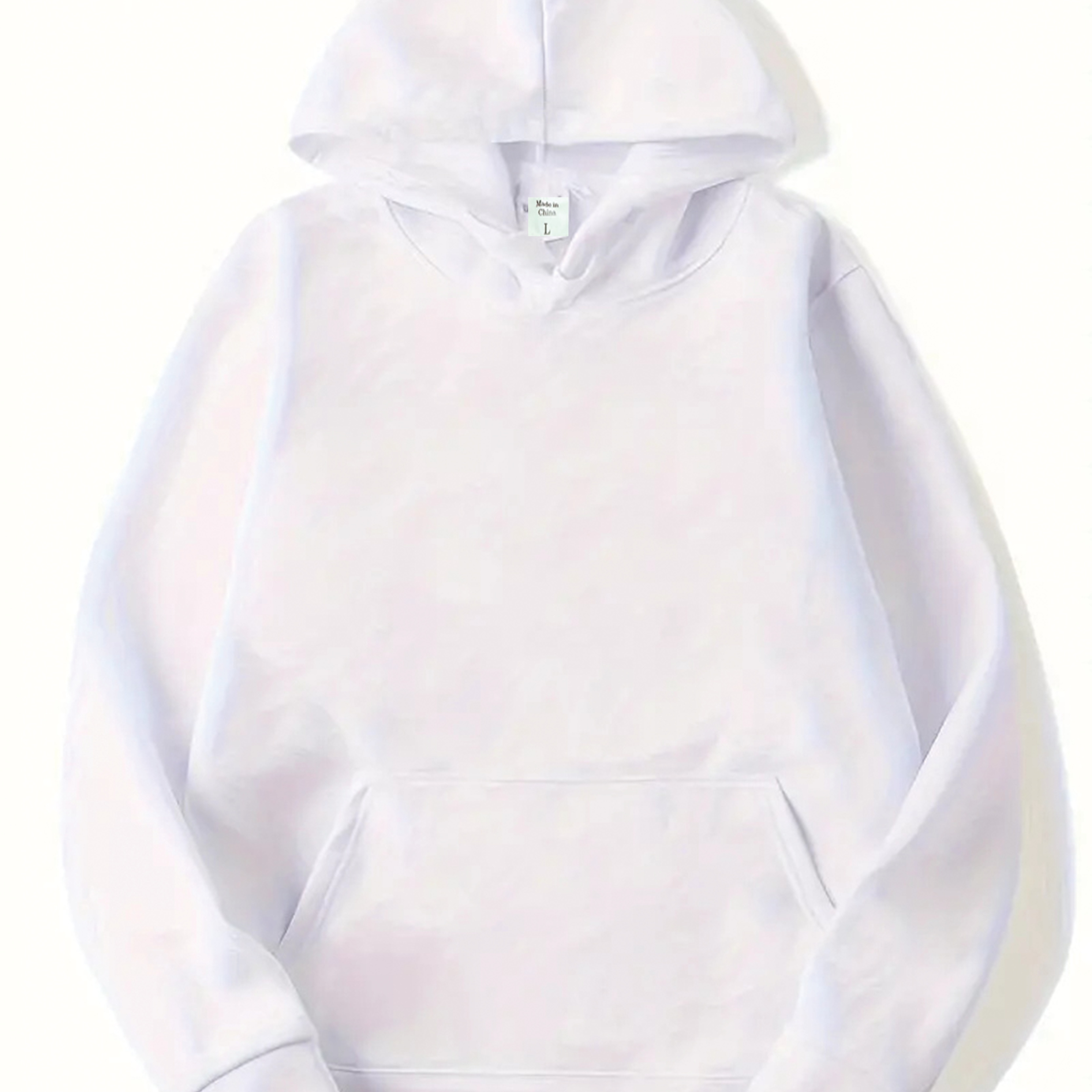 Perfect for Fall/Winter Cozy Fleece-Lined Hoodie - Solid Color Casual Streetwear Pullover with Drawstring