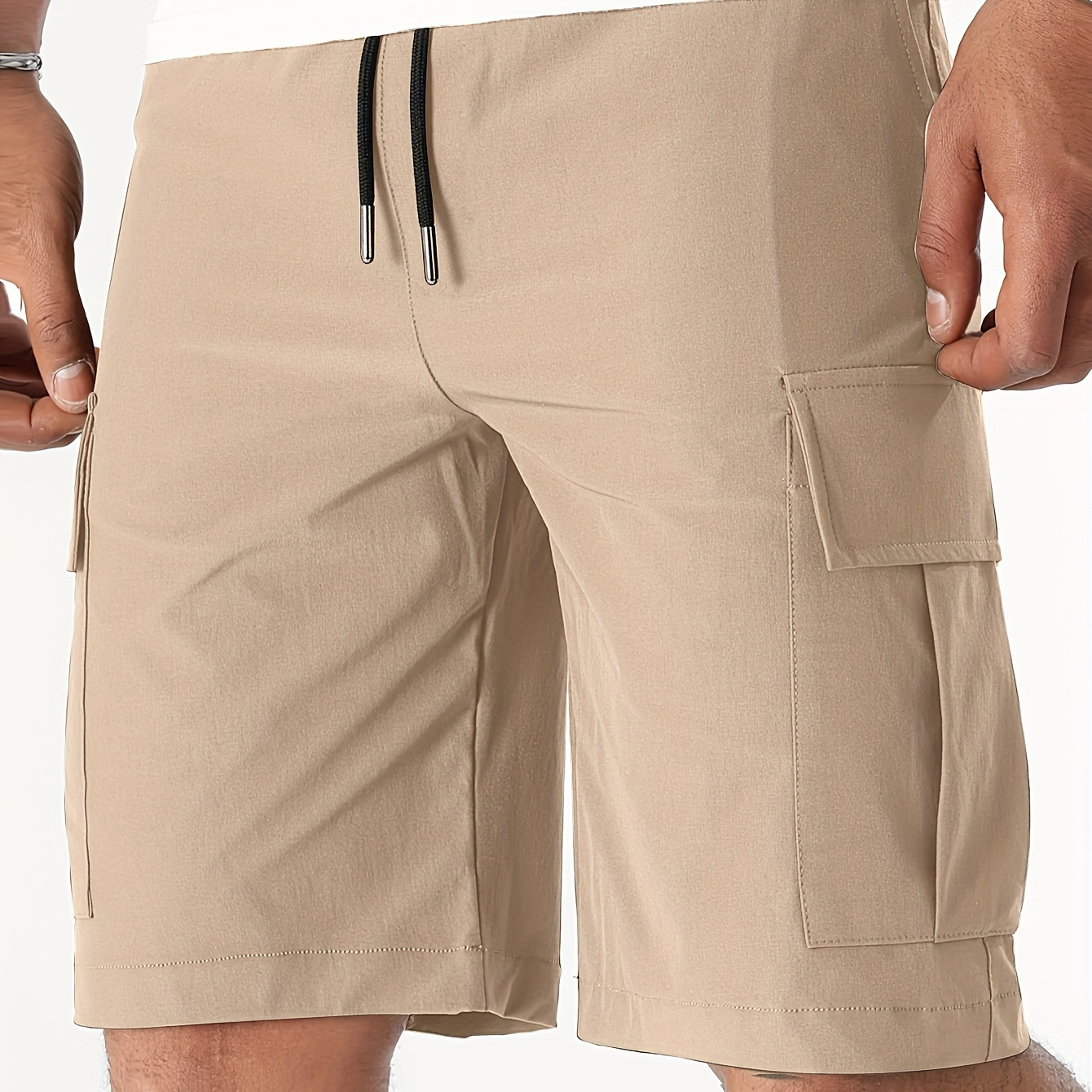

Fashionable Men's Summer Drawstring Casual Cargo Loose Shorts, Suitable For Outdoor Sports, Comfortable And Versatile