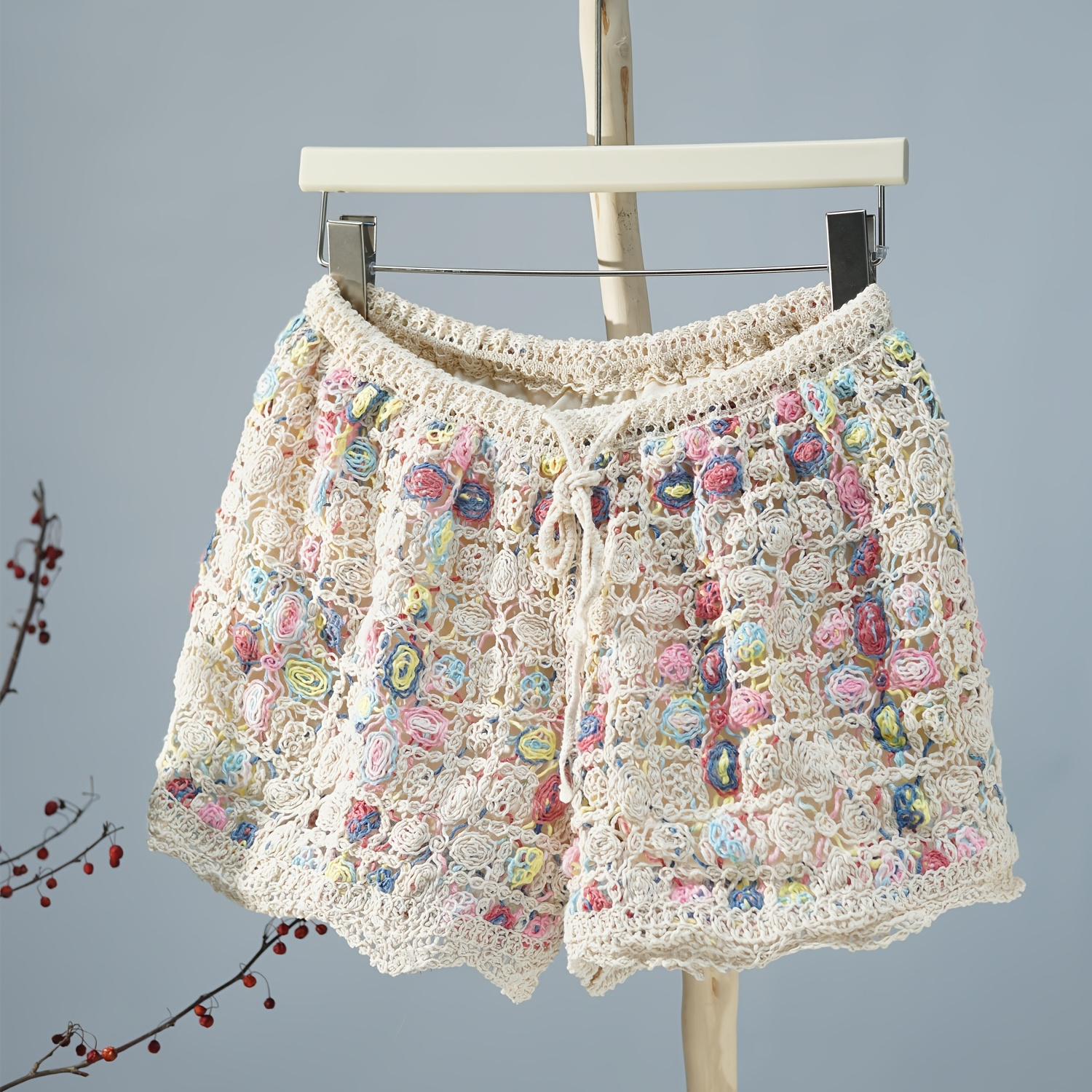 

1pc Tie-dye Knit Fabric Shorts, Medium Stretch, Regular Fit, Spring/fall Season, For 14-16, For Outdoor