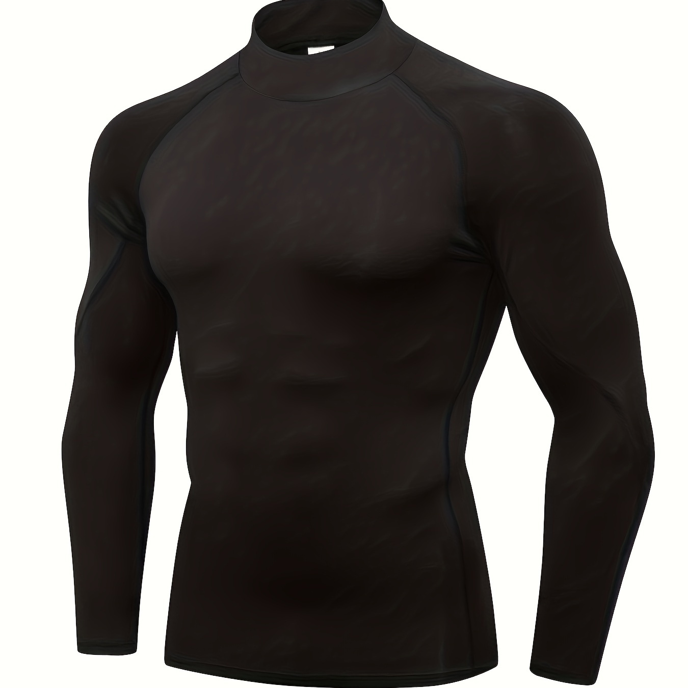 

Men's Compression Workout Shirt, Active Mid Stretch Breathable Moisture Wicking Base Layer Sports Shirt For Outdoor Gym Running Fitness
