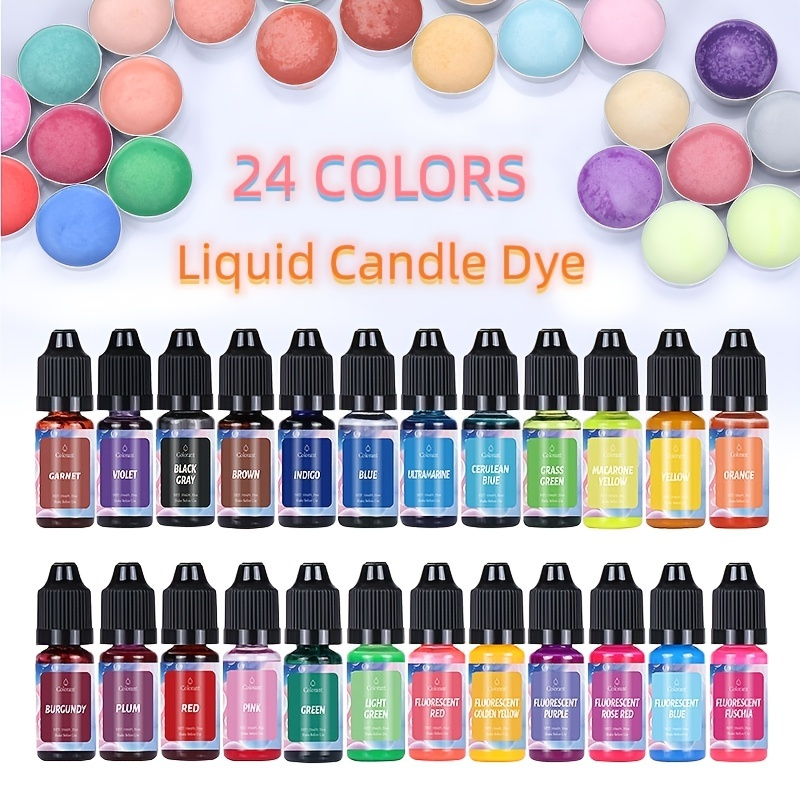Tinte para velas – Tinte líquido a base de aceite de 18 colores para cera  de velas, color vívido de vela para hacer velas, color natural altamente