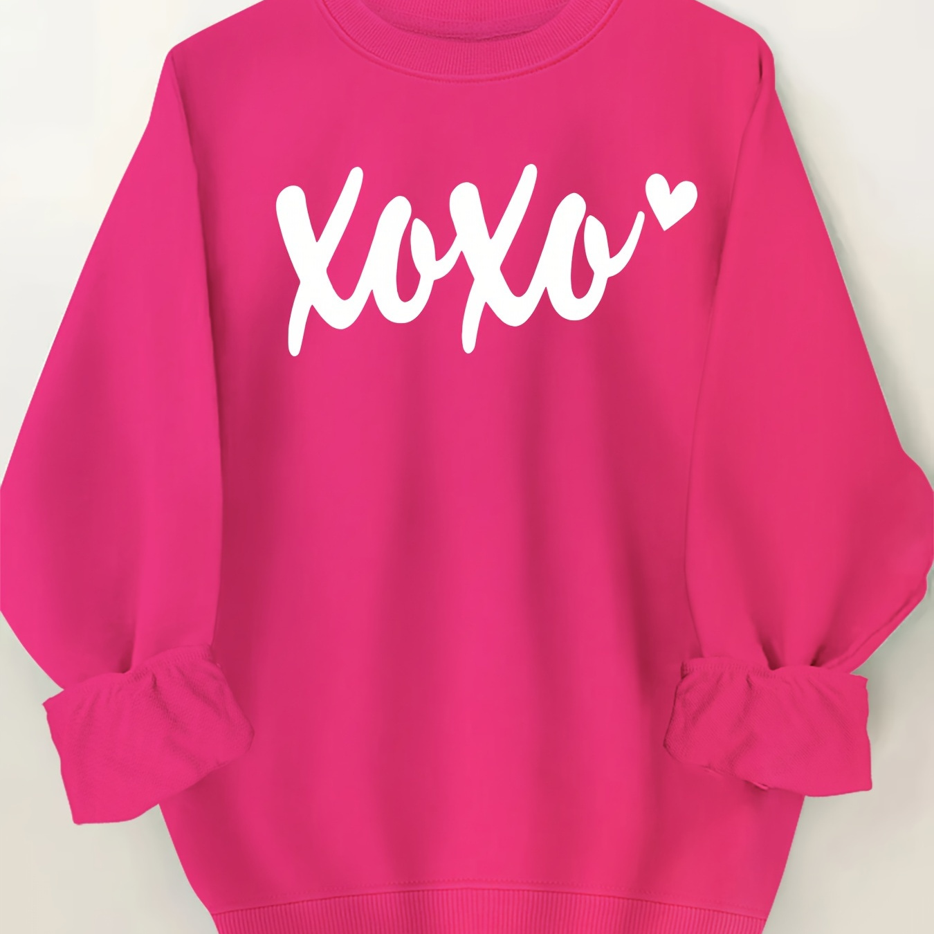 

Plus Size Letter Print Sweatshirt, Casual Long Sleeve Crew Neck Sweatshirt, Women's Plus Size Clothing