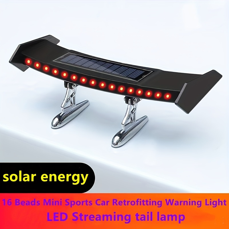12v Mini Solar Tail Light Universal Led Flashing Warning - Temu Bahrain