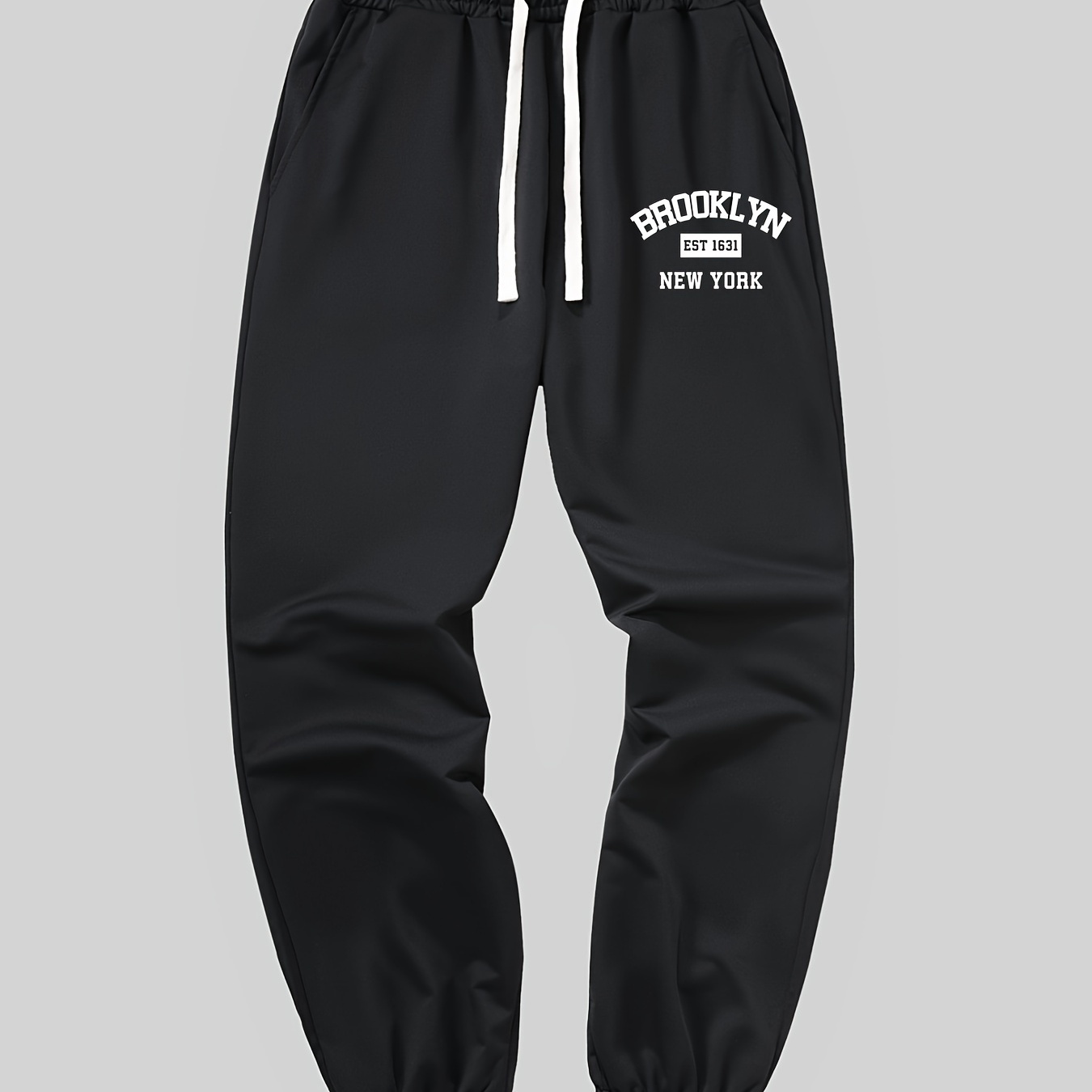 

Letter Print Joggers, Men's Casual Waist Drawstring Sports Pants Sweatpants