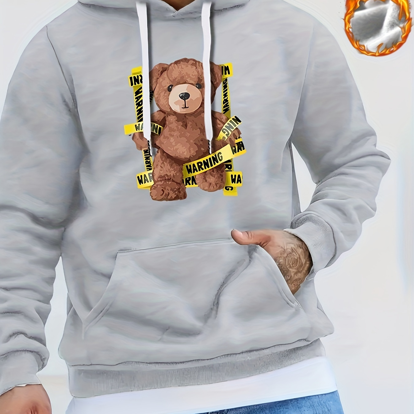 

Sweats À Capuche Imprimés Ours Pour Hommes, Sweat À Capuche Graphique Avec Poche Kangourou, Pull À Capuche Confortable Et Tendance, Vêtements Pour Hommes Pour L’automne Et L’hiver