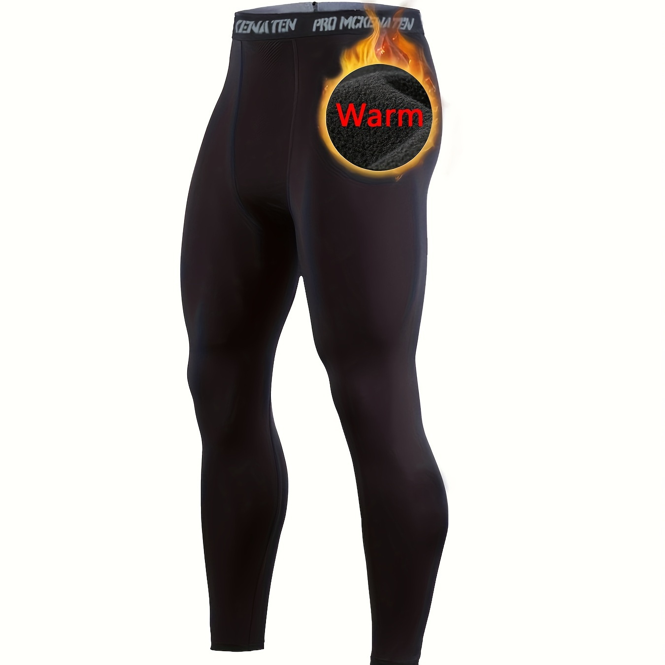 Men's Thermal Pants Tight Compression Fleeced Base Layer Men - Temu Canada