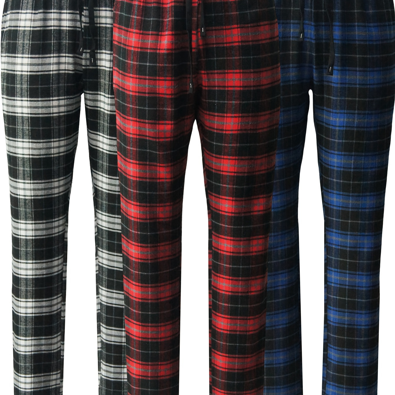 

[customer ] 3pcs Men's Pants With Drawstring Waist And - Machine Washable, Polyester