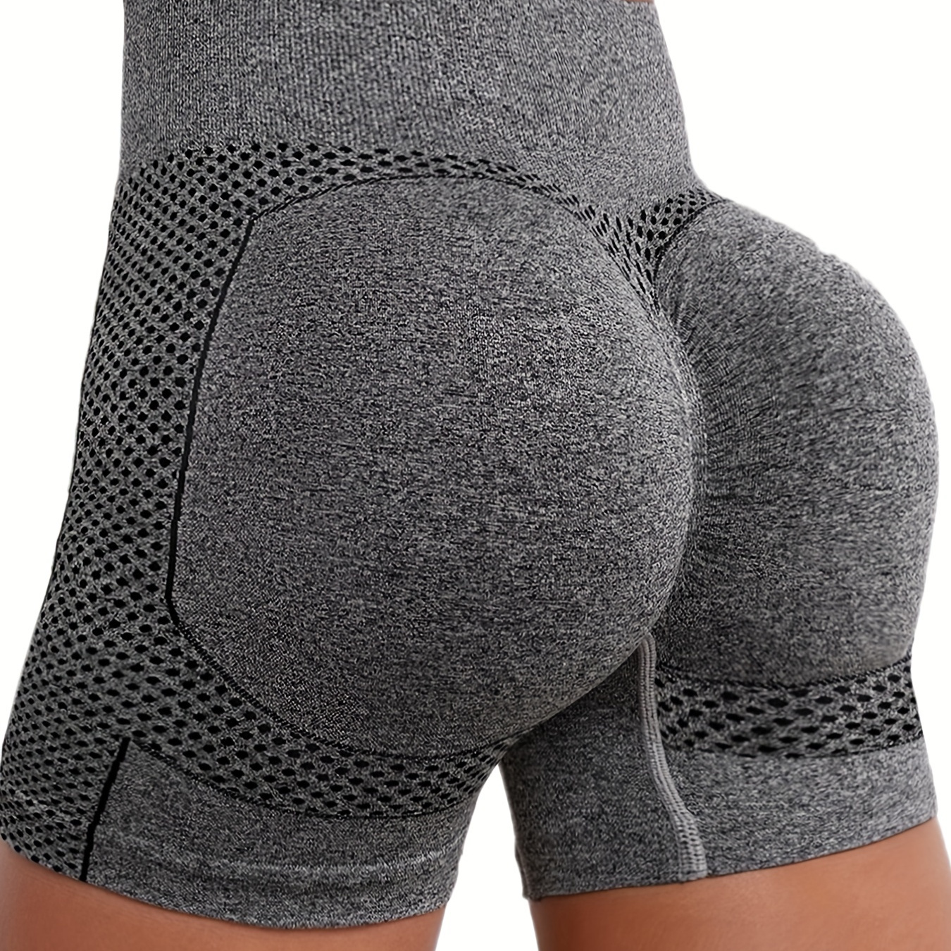 Solid Butt Lifting Shorts Casual Workout Slim High Waist - Temu Canada