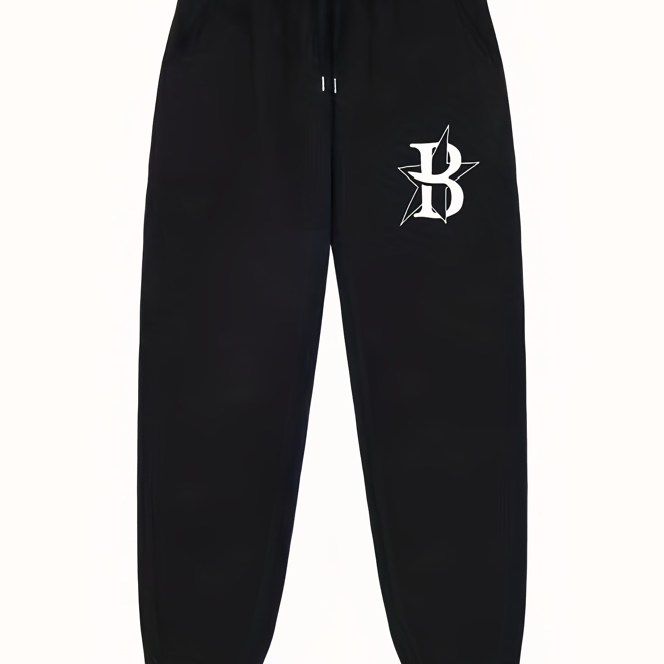 

Plus Size Men's Sweatpants Letter "b" & Star Print Joggers Fashion Casual Oversized Jogging Pants For Spring/autumn, Men's Clothing