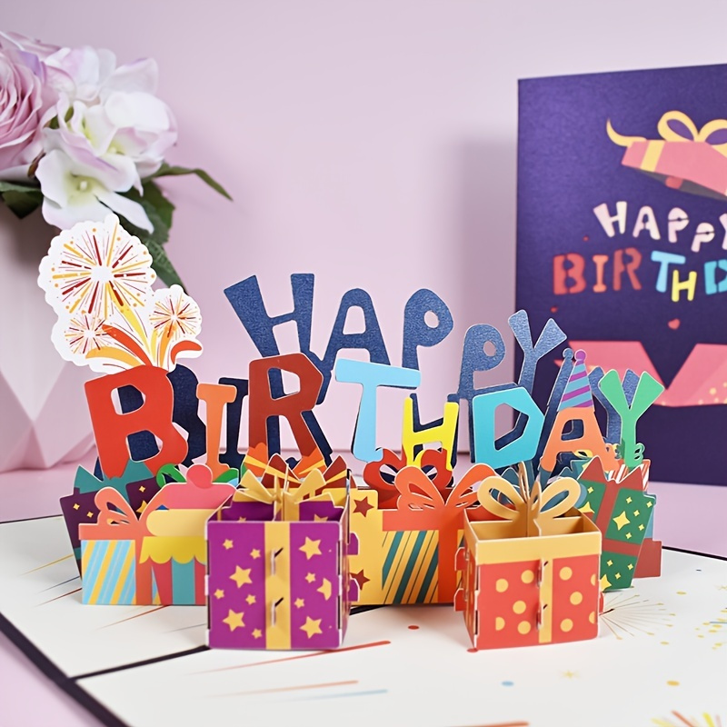 Happy Birthday Card Pop Up Birthday Card 3d Birthday Popup Card Pop Up 3d Greeting Cards Happy