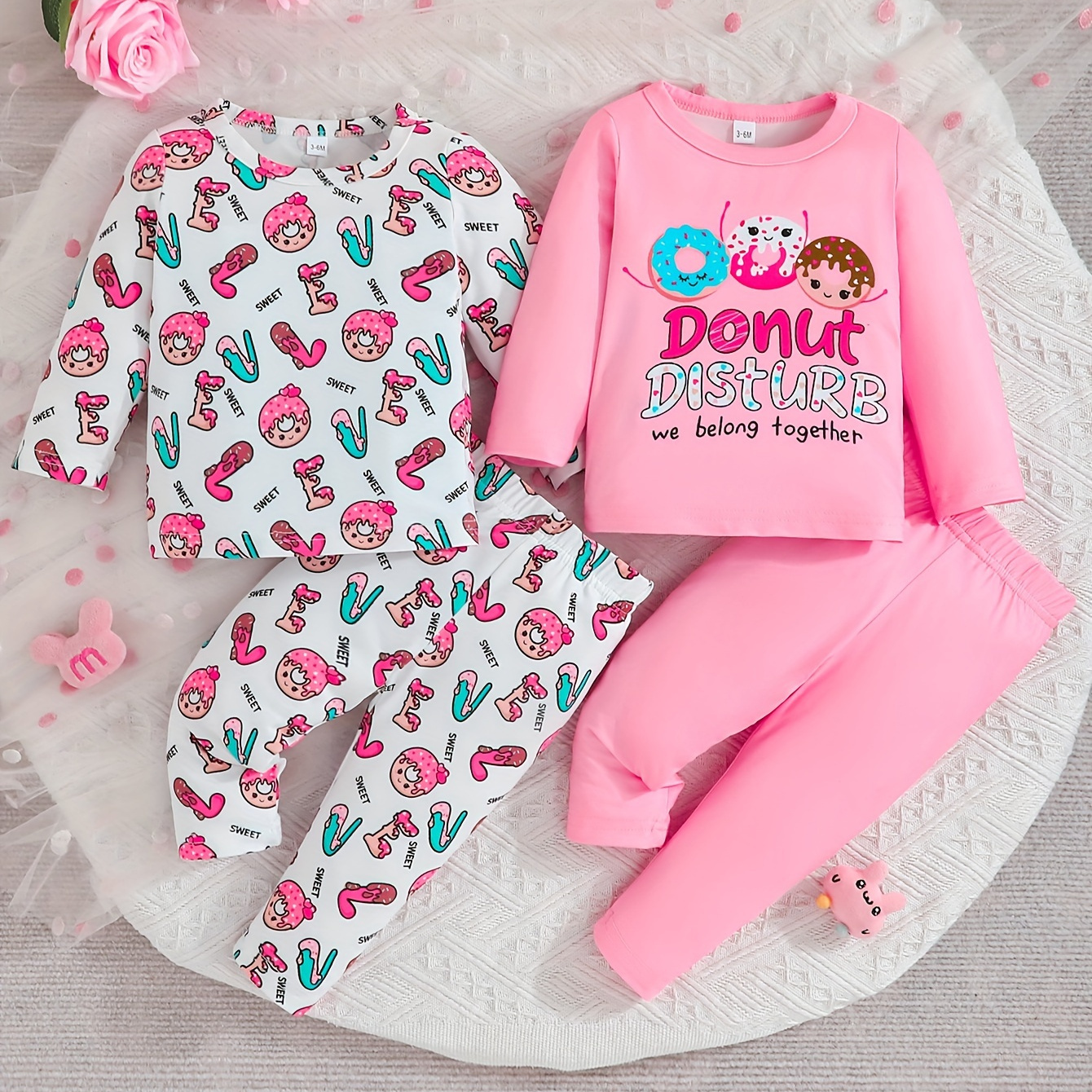 

[top-] Adorable & Letter Long- Top And Pants Set For Toddler - , , Non-transparent, , For /, For