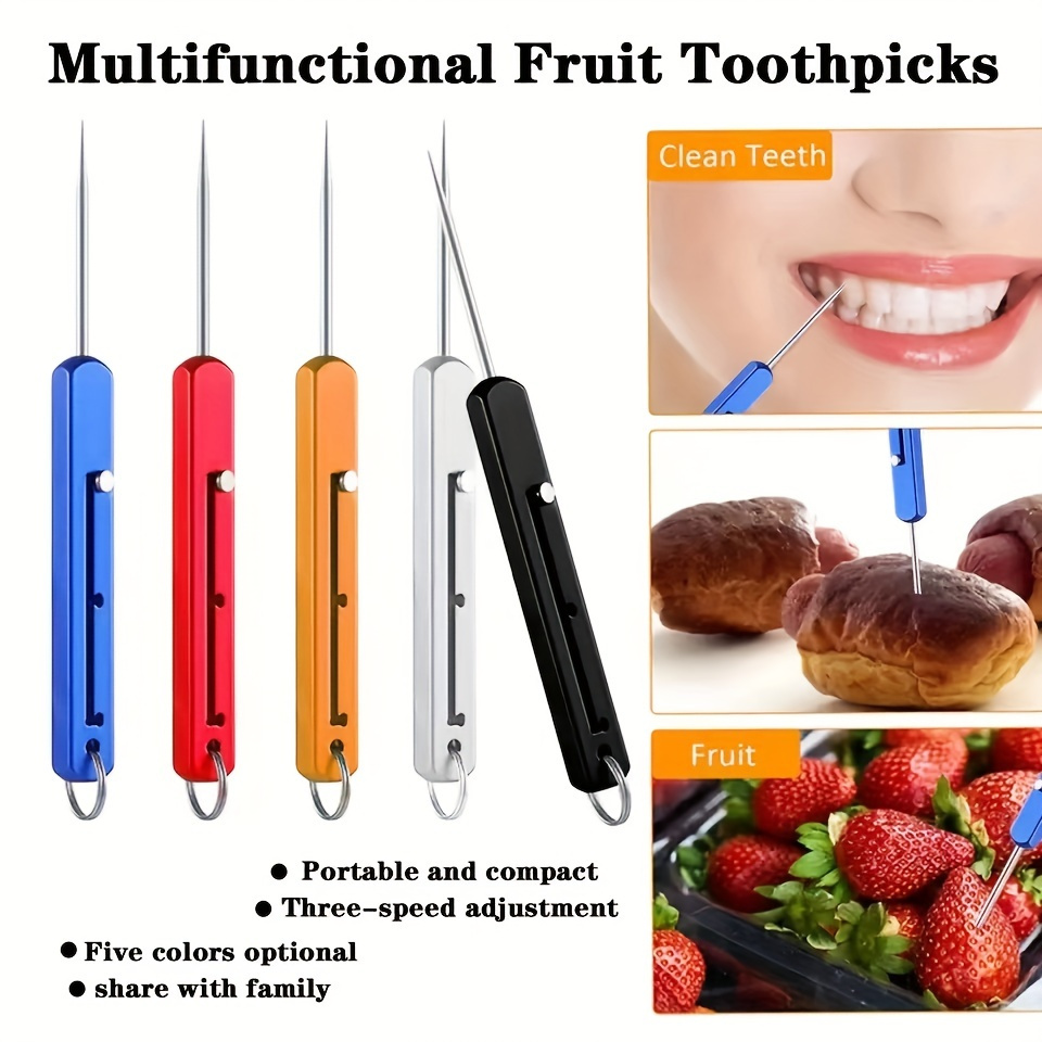 1pc New Titanium Alloy All In One Toothpick Portable High End Toothpick