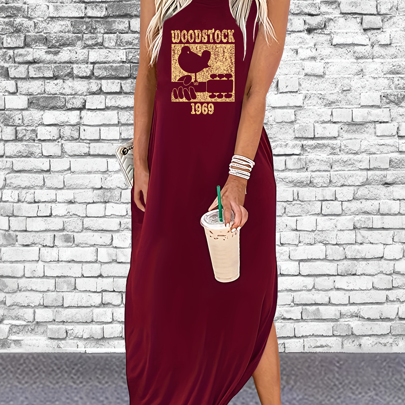 

Bird Print Sleeveless Dress, Casual Tank Dress For Spring & Summer, Women's Clothing