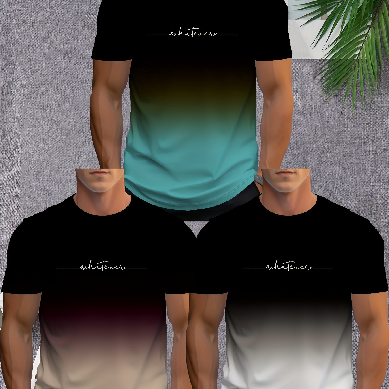 

3pcs Plus Size T-shirts - & , For Summer