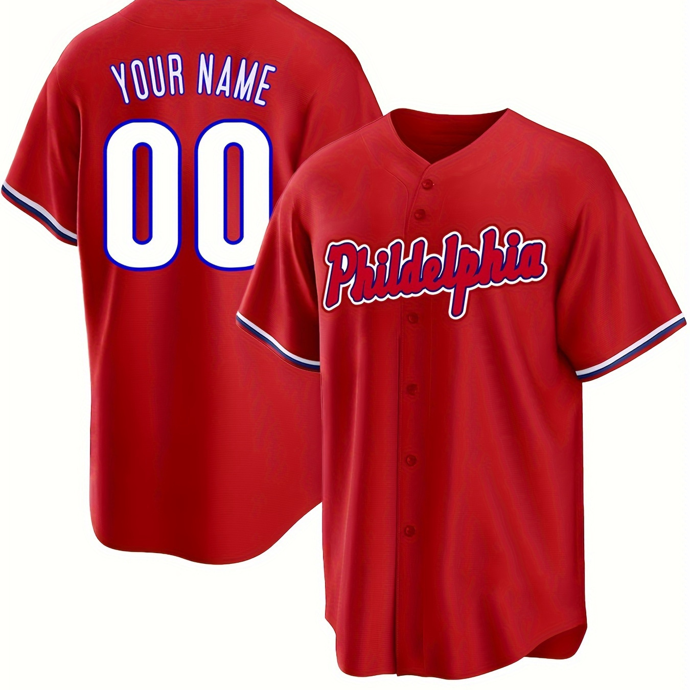 

Men's Short Sleeve Baseball Jersey With Letter And Number Embroidered Design For Training And Competition
