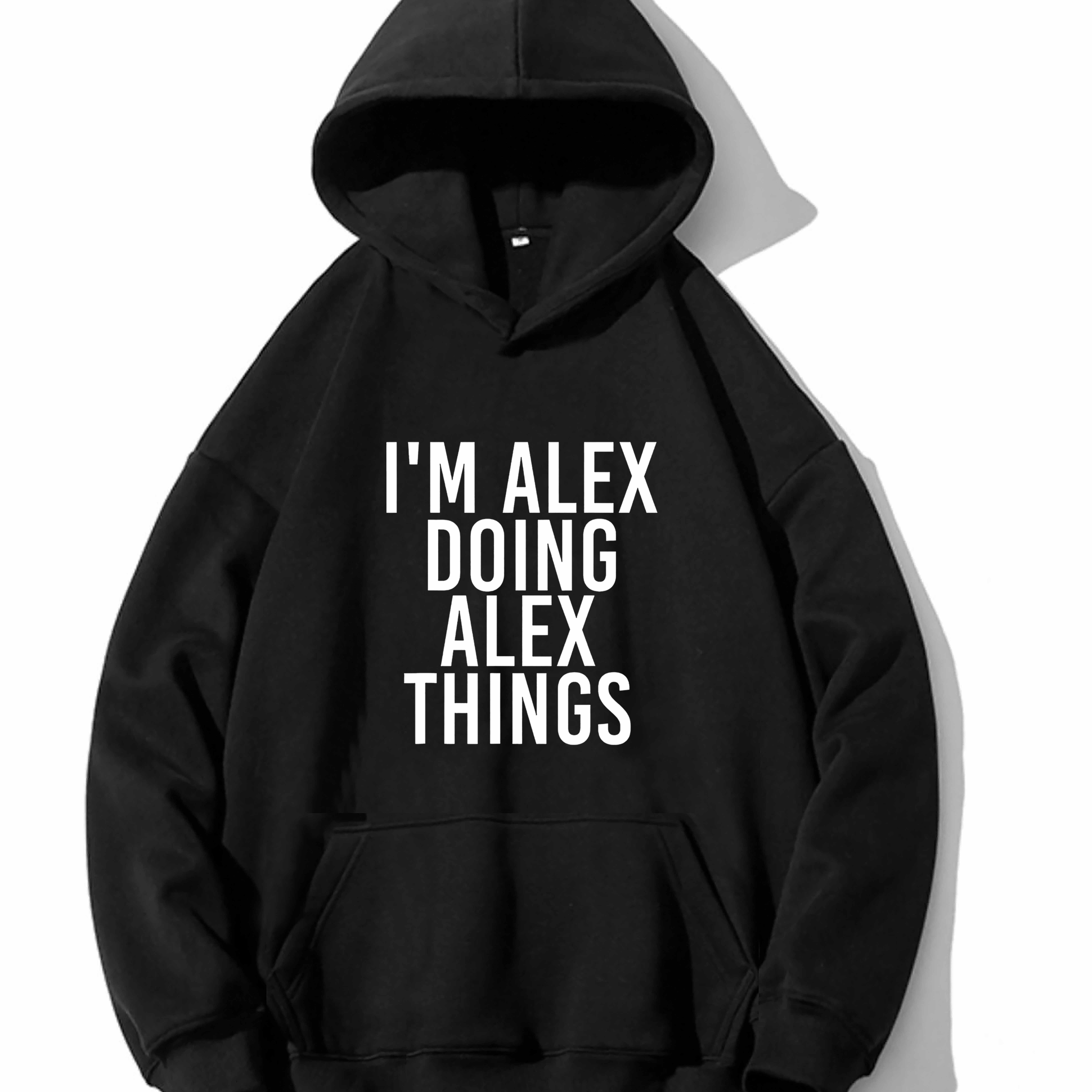 

Hoodies For Men, 'doing Alex Things' Hoodie, Men’s Casual Pullover Hooded Sweatshirt With Kangaroo Pocket For Spring Fall, As Gifts