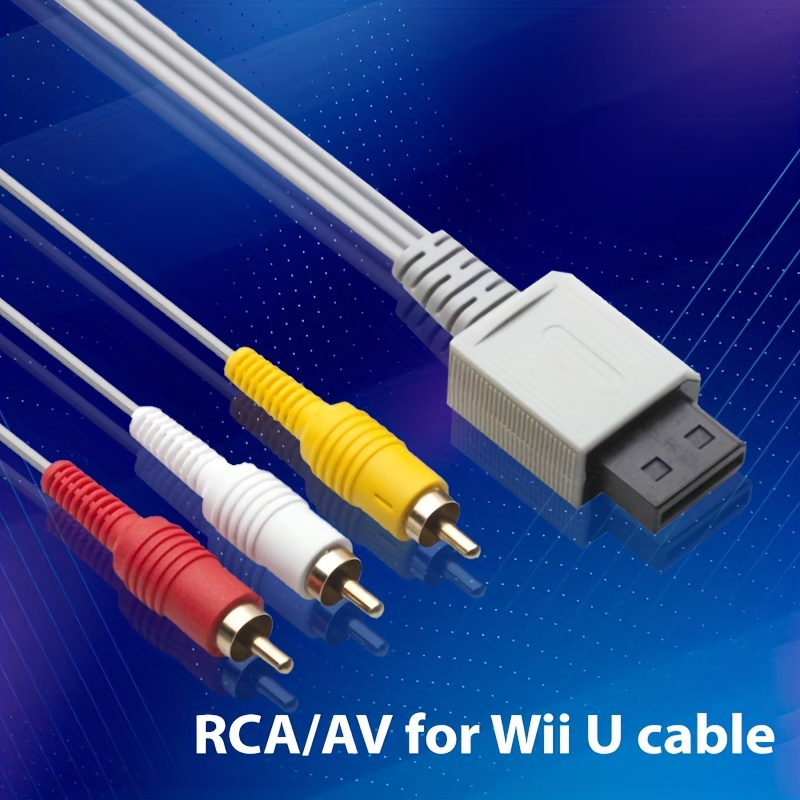 Mcbazel AV Cable for Wii Wii U, Audio Wii av Cable Compatible with Wii, Wii  U and TV System,3 RCA Gold-Plated Interface,1.8M/6FT