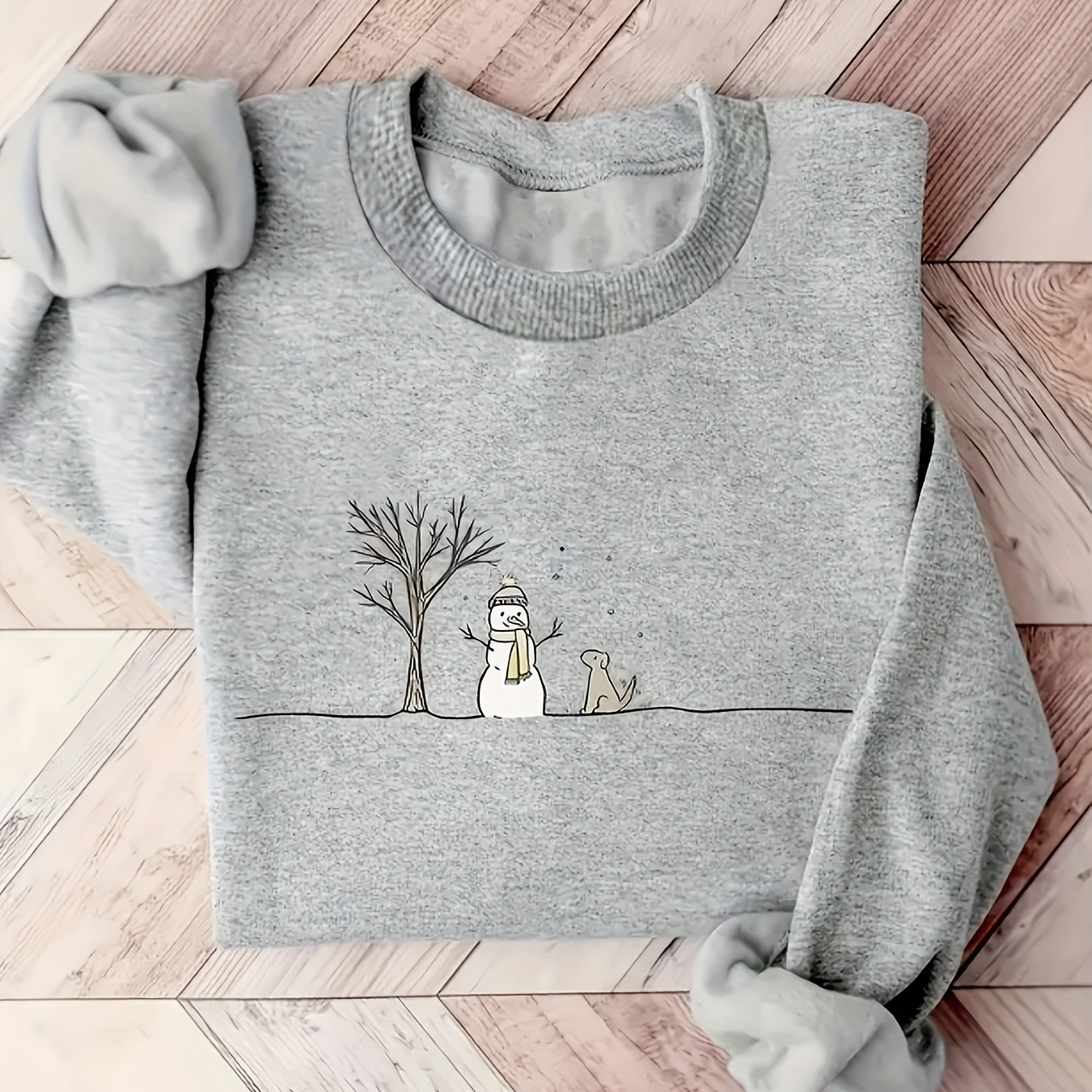 

Women's Christmas Snowman Pattern - Long-sleeved Sweatshirt
