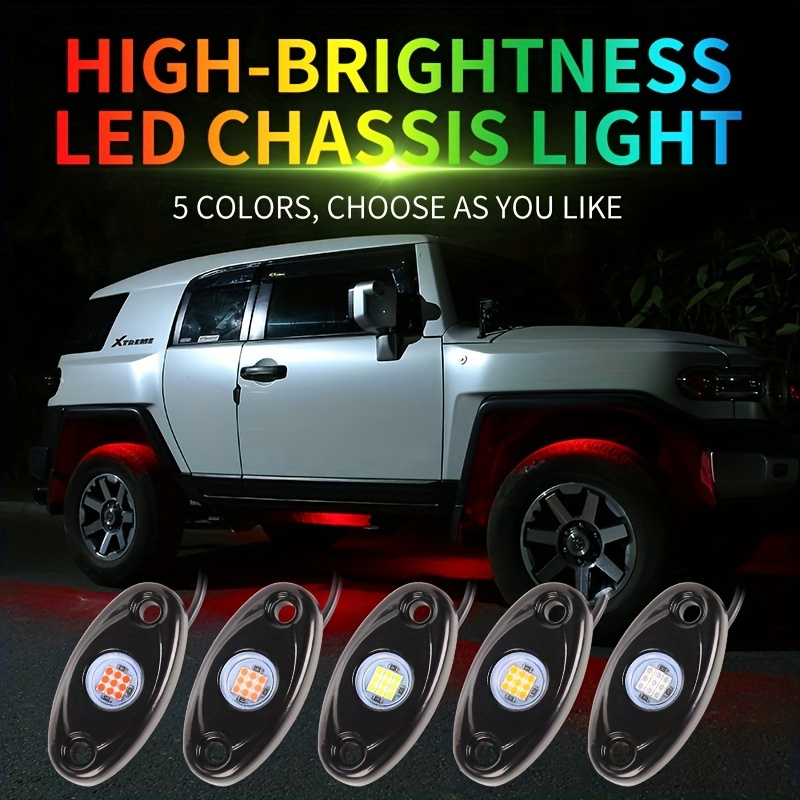1pc Led Rock Lampe Auto Chassis Lampe Cross-country Tank Net