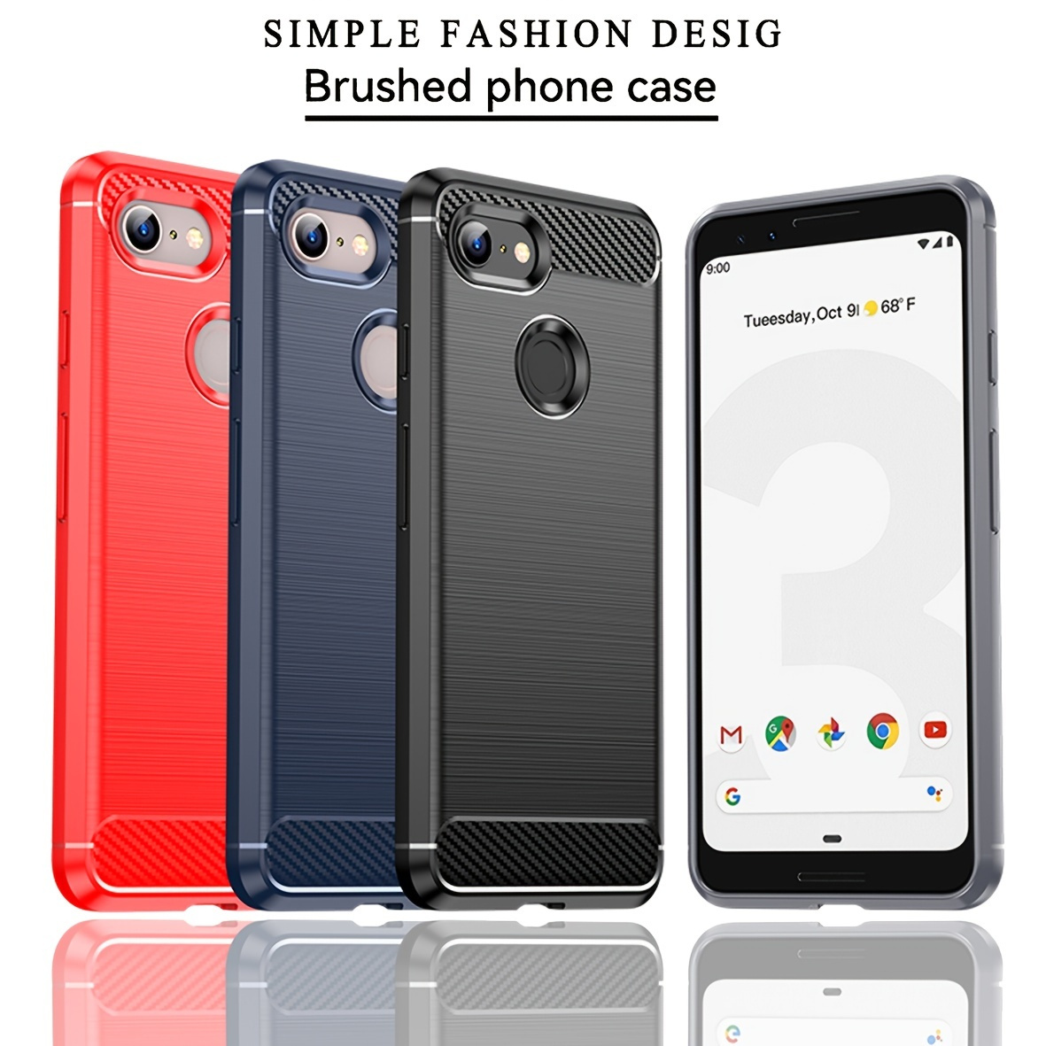 

Anti-slip Shock Absorption Drawing Process Phone Case For Google Pixel 3/pixel 3a/pixel 3 Xl/pixel 3a Xl/pixel 2/pixel 2 Xl Case