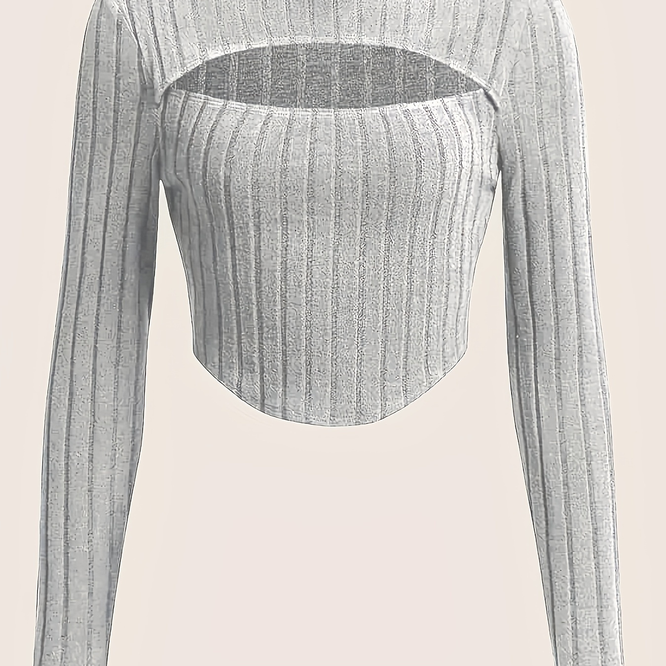

Elegant High Neck Solid Color Long Sleeve T-shirt, Hollow-out Design, Polyester And Spandex , Machine Washable - Fall/winter Collection, Fall Fashion Top|-out Top|stretchy Fabric