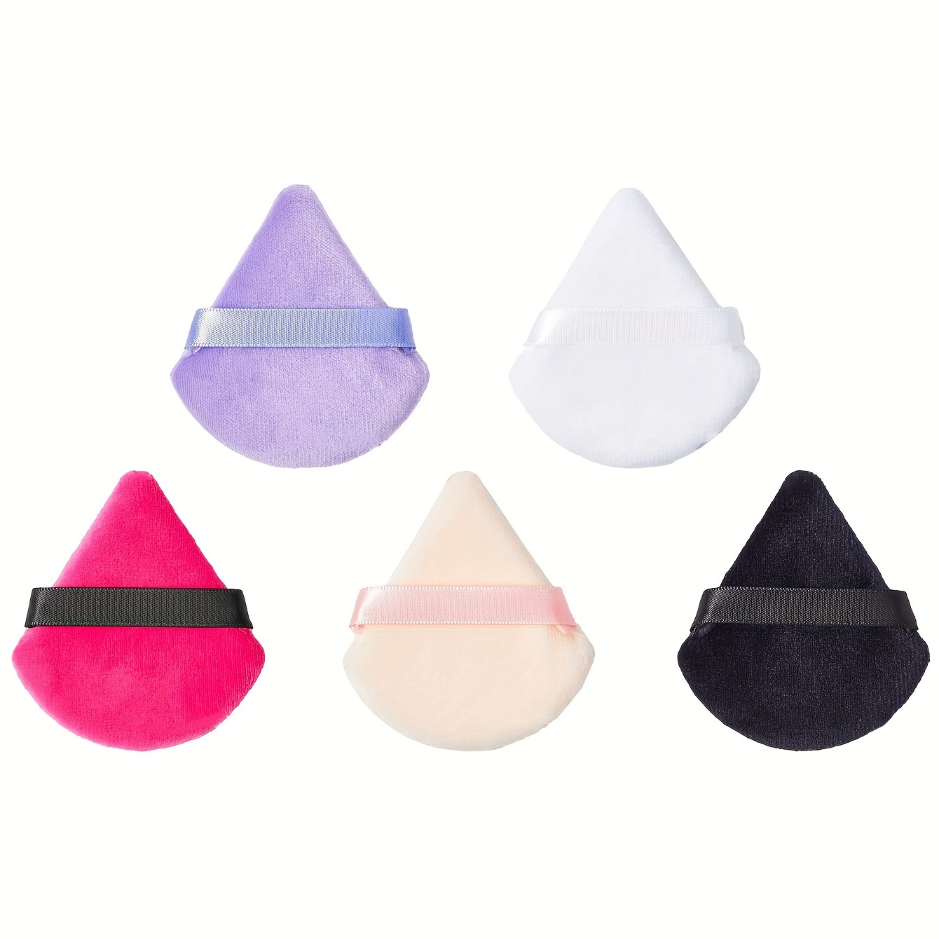 

5pcs Multi-color Powder Puff Powder Fan-shaped Fixed Makeup All Fit