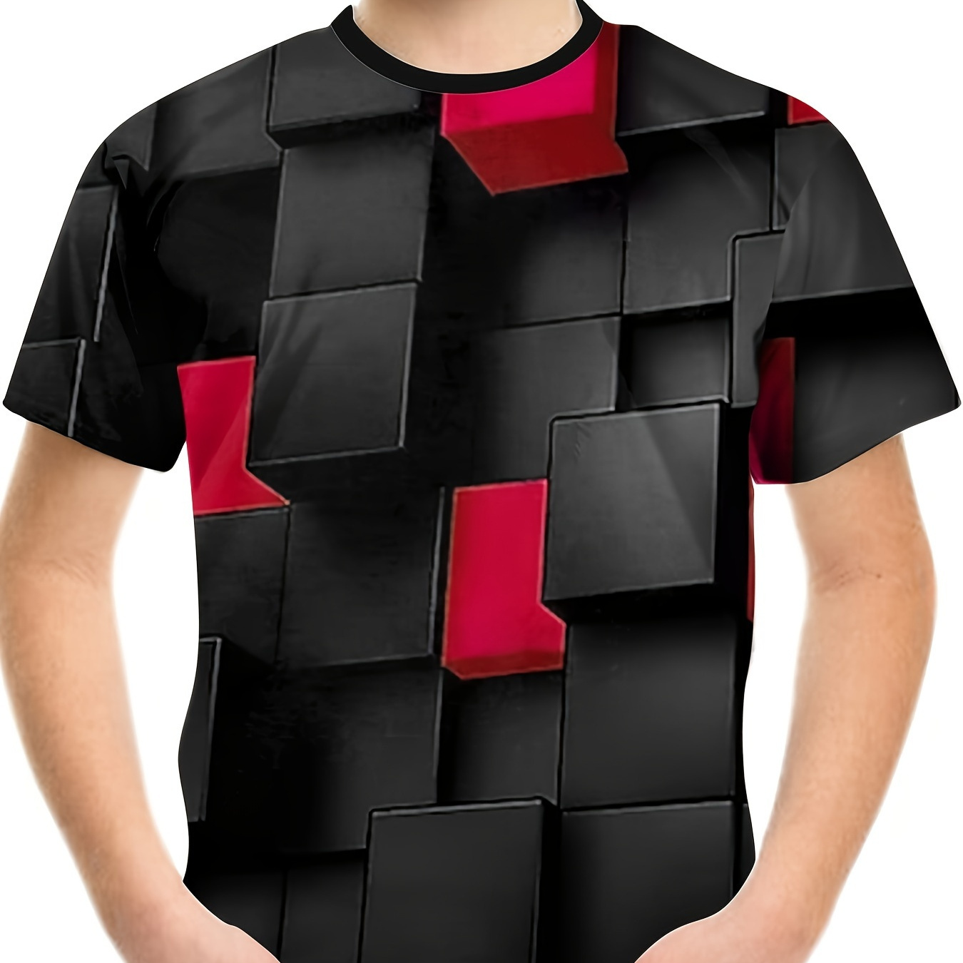 

Cool 3d Print T-shirt, Tees For Boys, Casual Short Sleeve T-shirt For Summer Spring Fall, Tops As Gifts