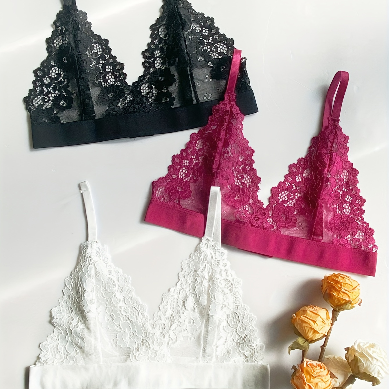 Full Lace Unlined Bras Semi sheer Skin friendly Intimates - Temu