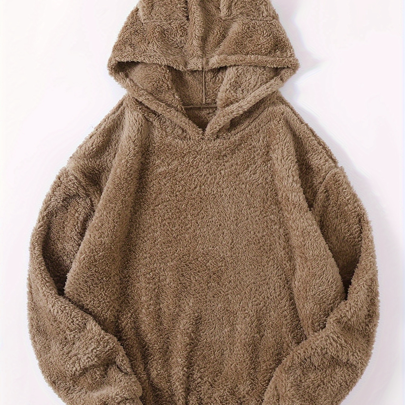 

Hooded Sweatshirt, Drop Shoulder Long Sweatshirt, Women's Clothing