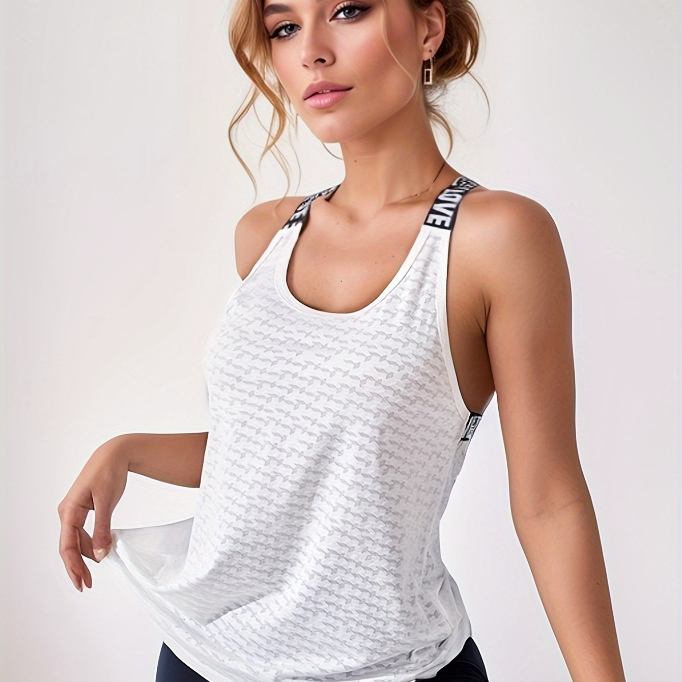 

Women's Sexy -back Yoga Top - Breathable, Stretchy Activewear For Fitness & Training, Machine Washable, Yoga Sports