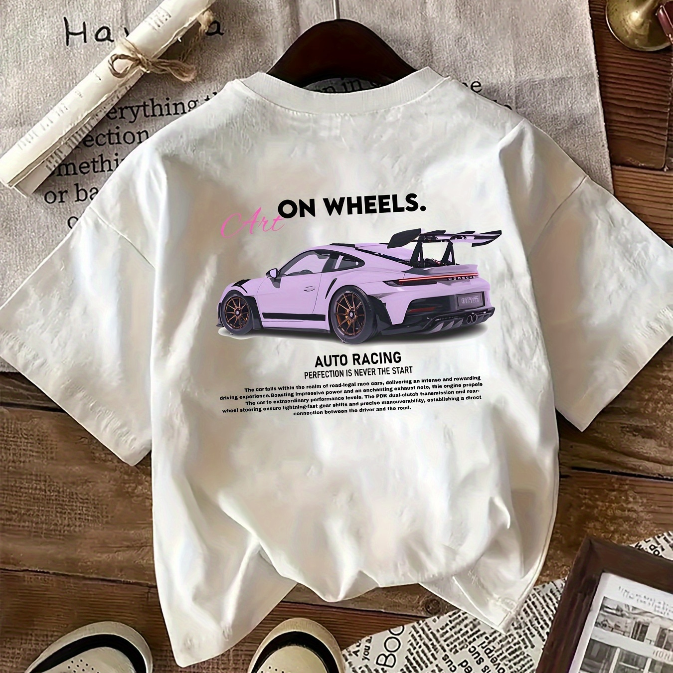 

's T-, Car , , Regular Length, All- Top, Knit , No , Ladies' Tee