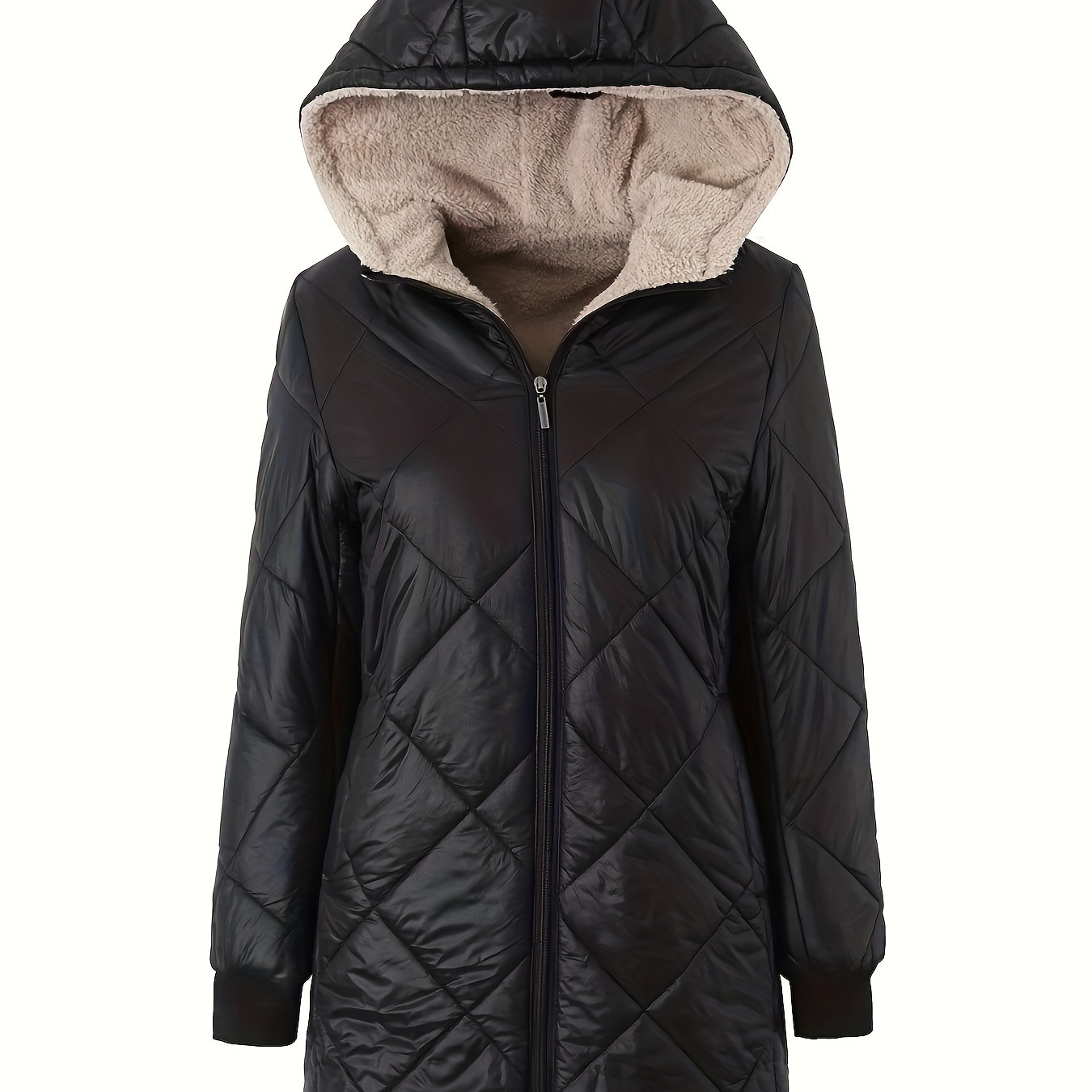 

Women Jacket Hooded Lightweight Quilted Coat Fabric Clothes , Ultra Lightweight Warm - Casual Days