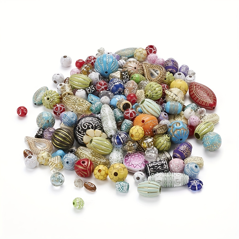 

About 150g Mixed Acrylic Beads Diy Jewelry, Necklaces, Bracelets, Earrings Making
