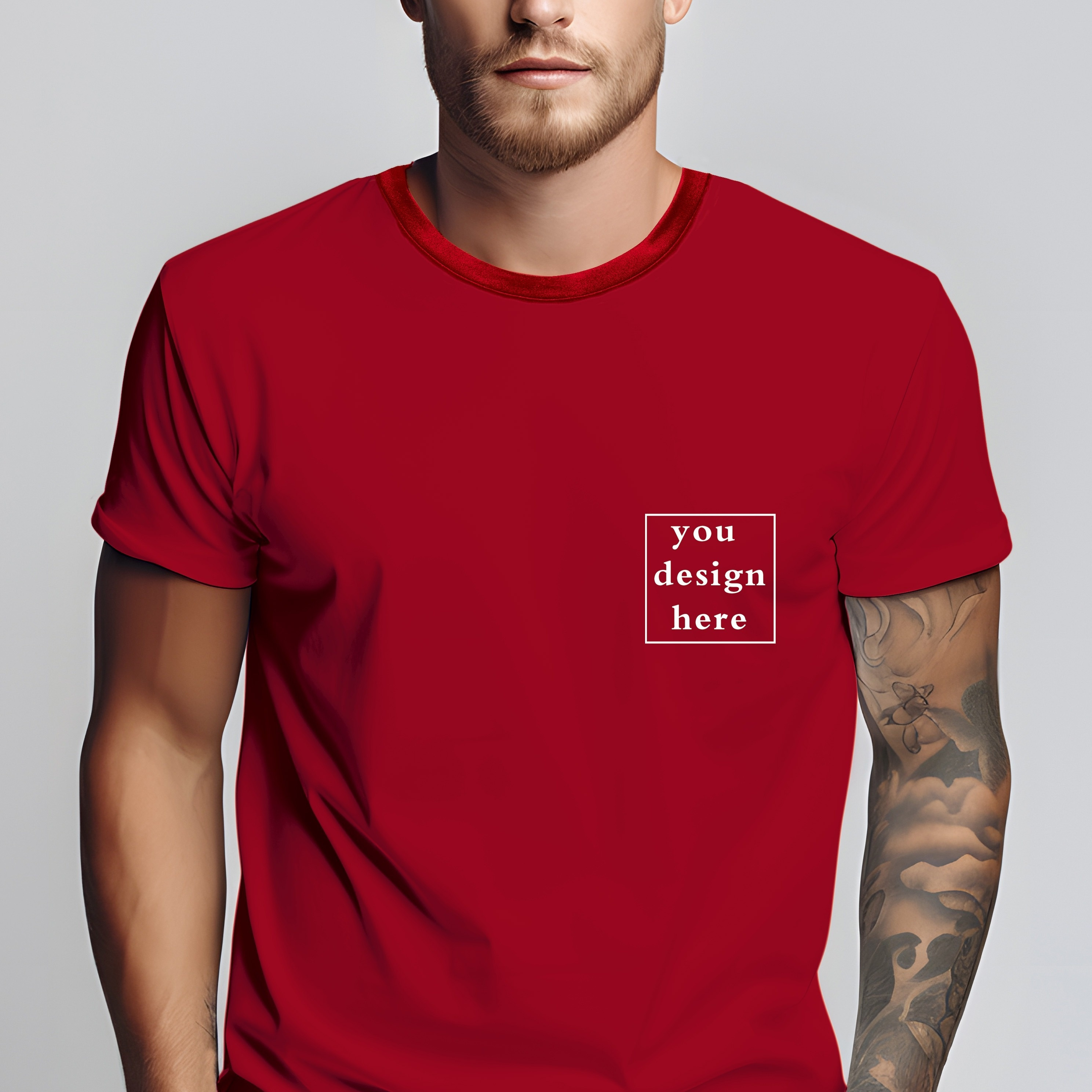 

Custom Crew Neck Letter Print Men's Fashionable Summer Short Sleeve Sports T-shirt, Comfortable And Versatile