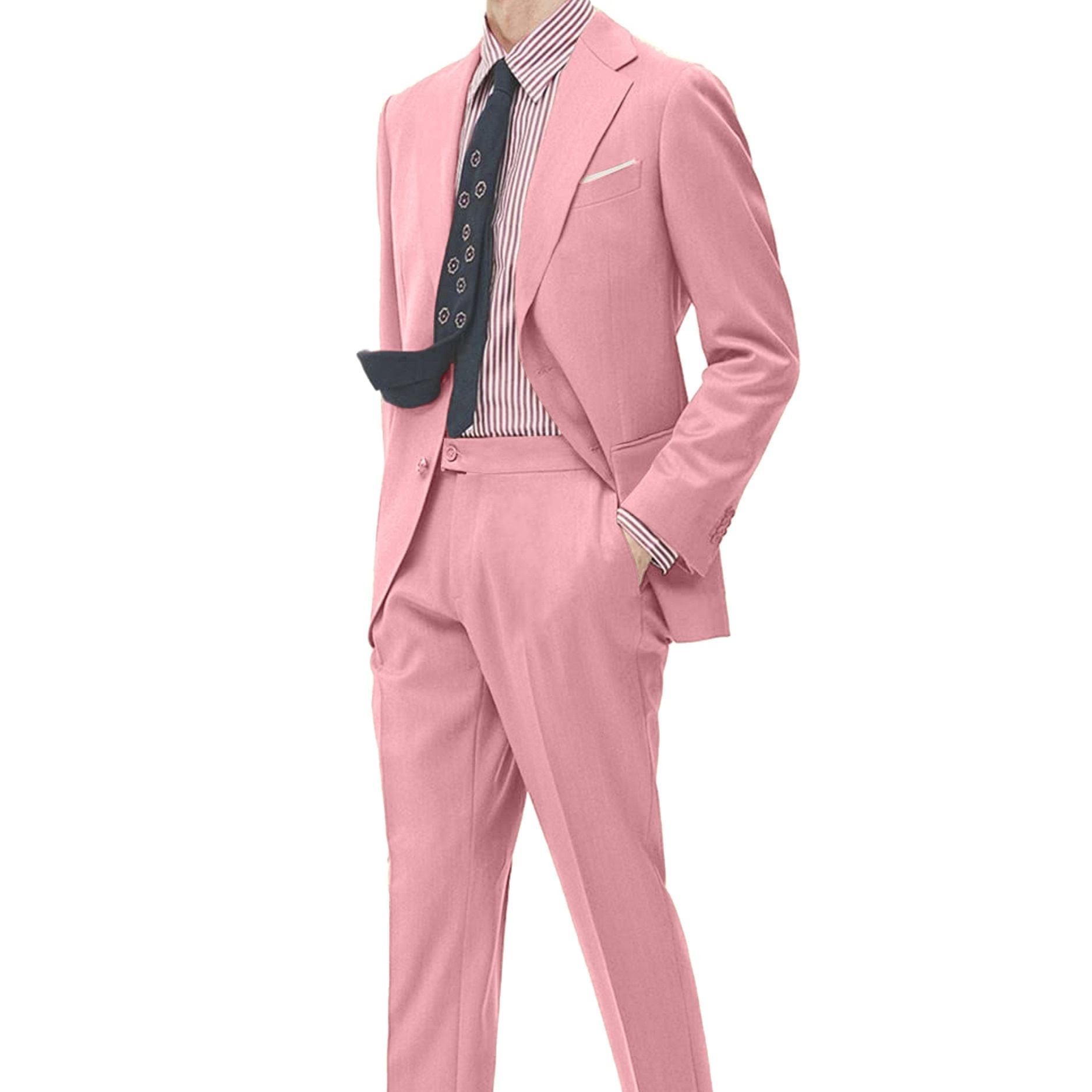 

Men's 3 Pcs Slim Fit Suit Set, Coat+pants+vest