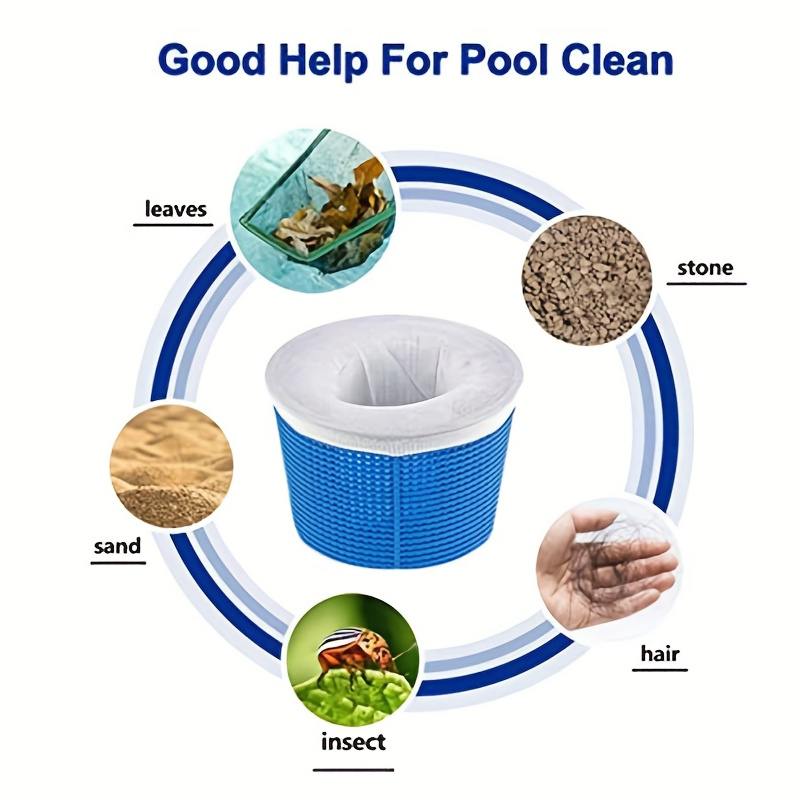 Pool Filter Saver Skimmer Basket Sock Sleeve Net - Pack of 30