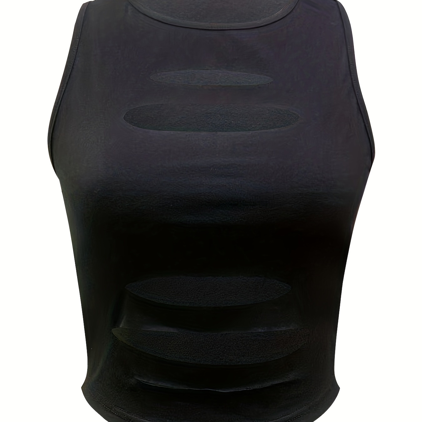 

Cut Out Slim Tank Top, Sexy Crew Neck Summer Sleeveless Top, Women's Clothing