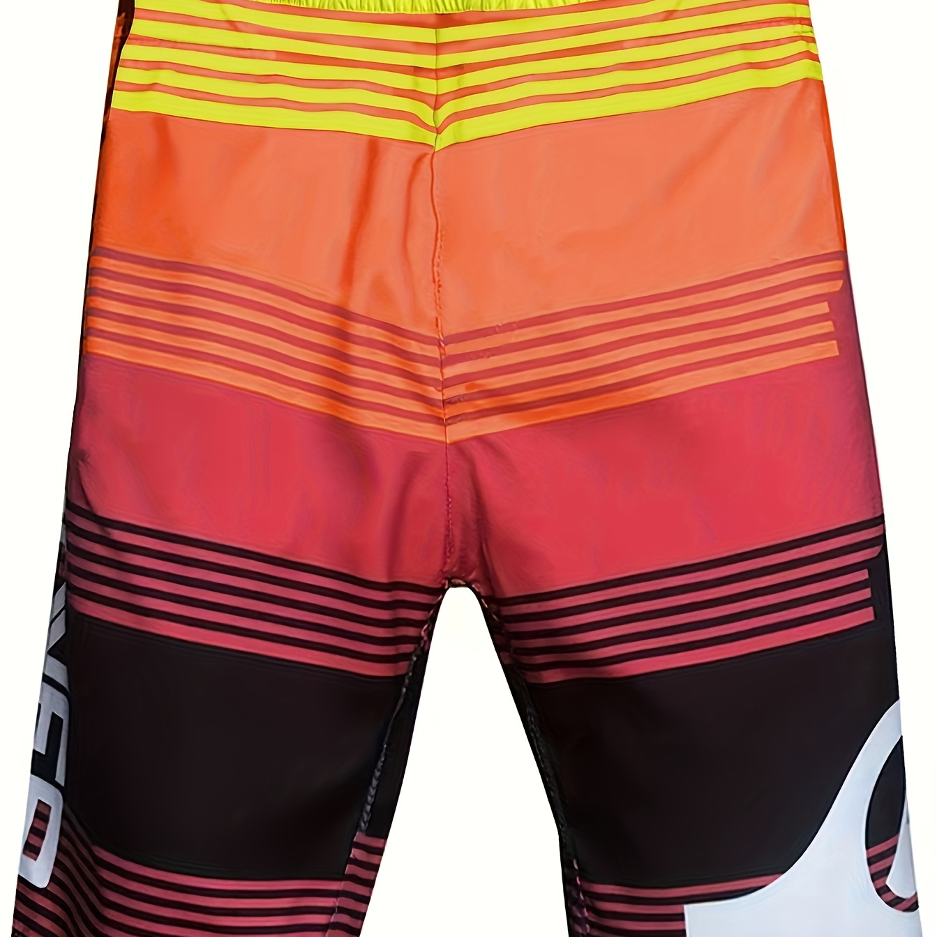 

Stylish Design Men's Color Block Stripe Pattern Board Shorts, Casual And Stylish Shorts For Summer Outdoors And Beach Wear