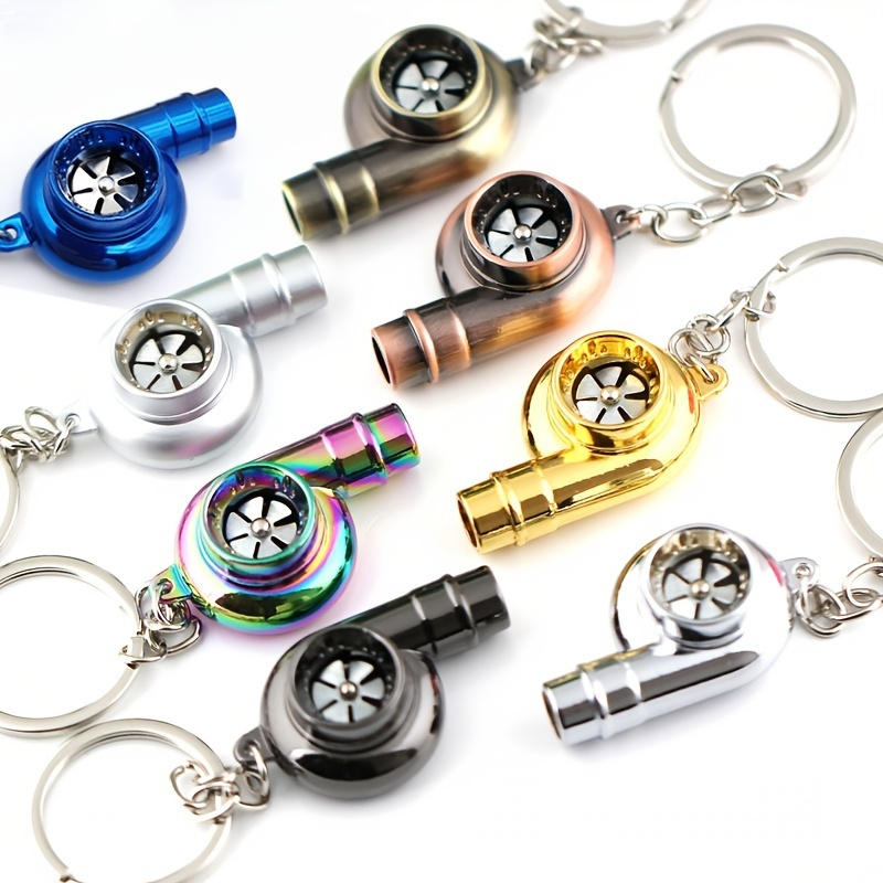 

Metal Jdm Turbo Keychain, Turbocharger Engine Make Noise Key Rings Real Whistle Sound Car Key Chain Turbocharged Key Pendent Creative Gifts