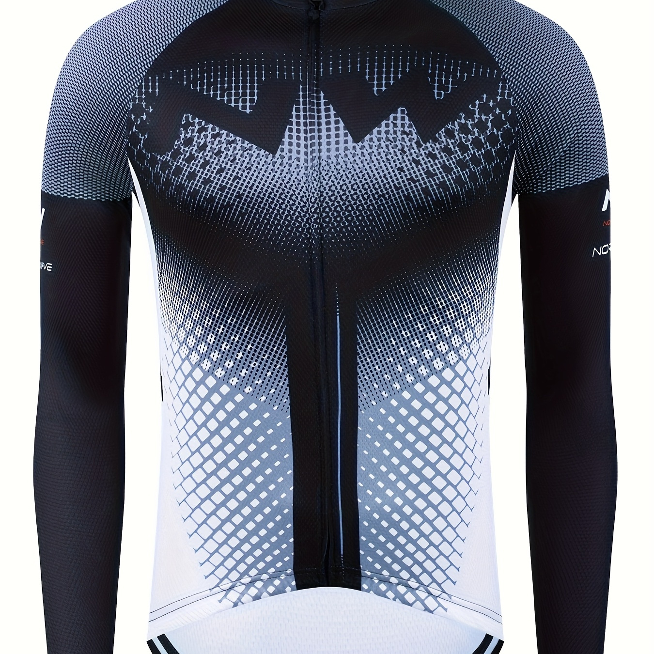 

Moxilyn Men's Long Sleeve Cycling Jersey, Polyester 100%, , Crew Neck, Zipper Closure, Knit Fabric, Medium Stretch, 150g/m², For Outdoor Sports, Running, Hiking, Fishing, Casual Wear - Top