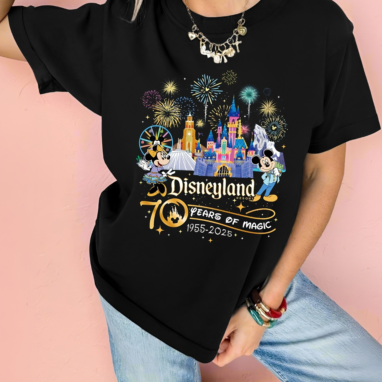 ☆Disneyland限定☆男女兼用 70周年 ミッキー&ロゴ Tシャツ ☆Disneyland限定☆男女兼用 70周年 ミッキー Tシャツ (Disney/T